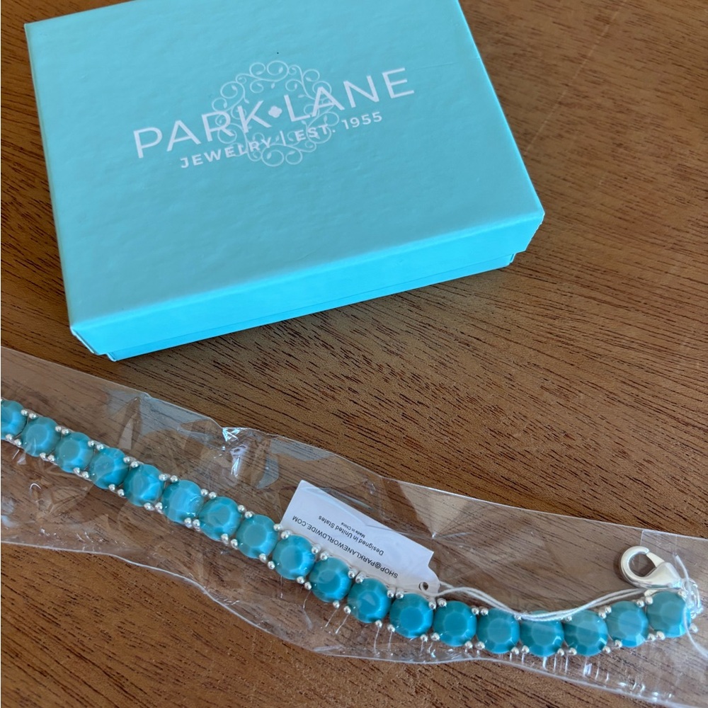 Park Lane Caribbean Blue Tennis Bracelet - Picture 7 of 7